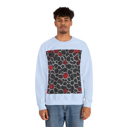 boostlete-quiet-power-pattern-hex-vector-0039 — Unisex Heavy Blend Crewneck (G18000)