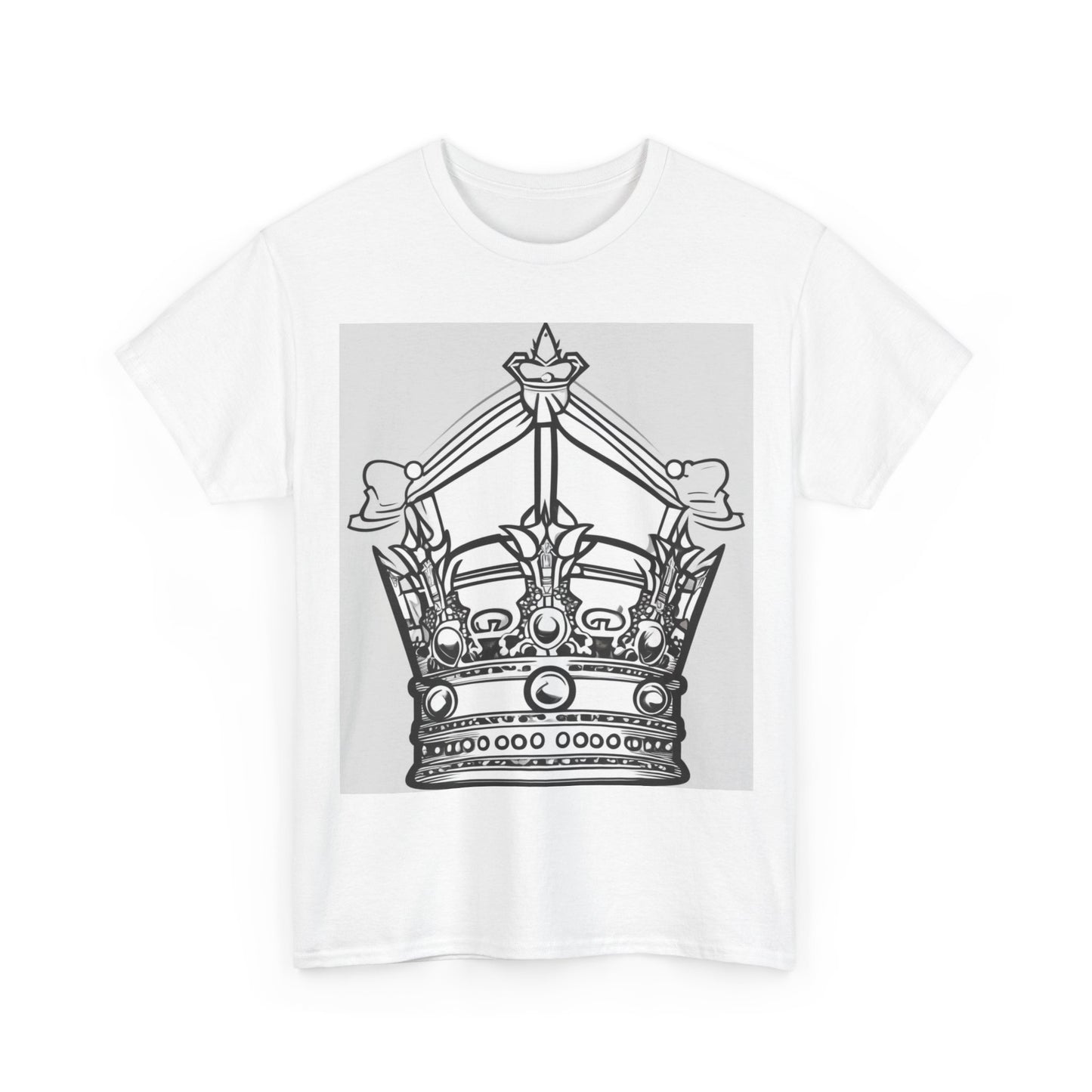 boostlete-quiet-power-icon-crown-outline-badge-0130 — Unisex Heavy Cotton Tee (Gildan 5000)