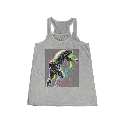 boostlete-iron-intent-scene-athlete-neon-monoline-0140 — Women's Flowy Racerback Tank (B+C 8800)