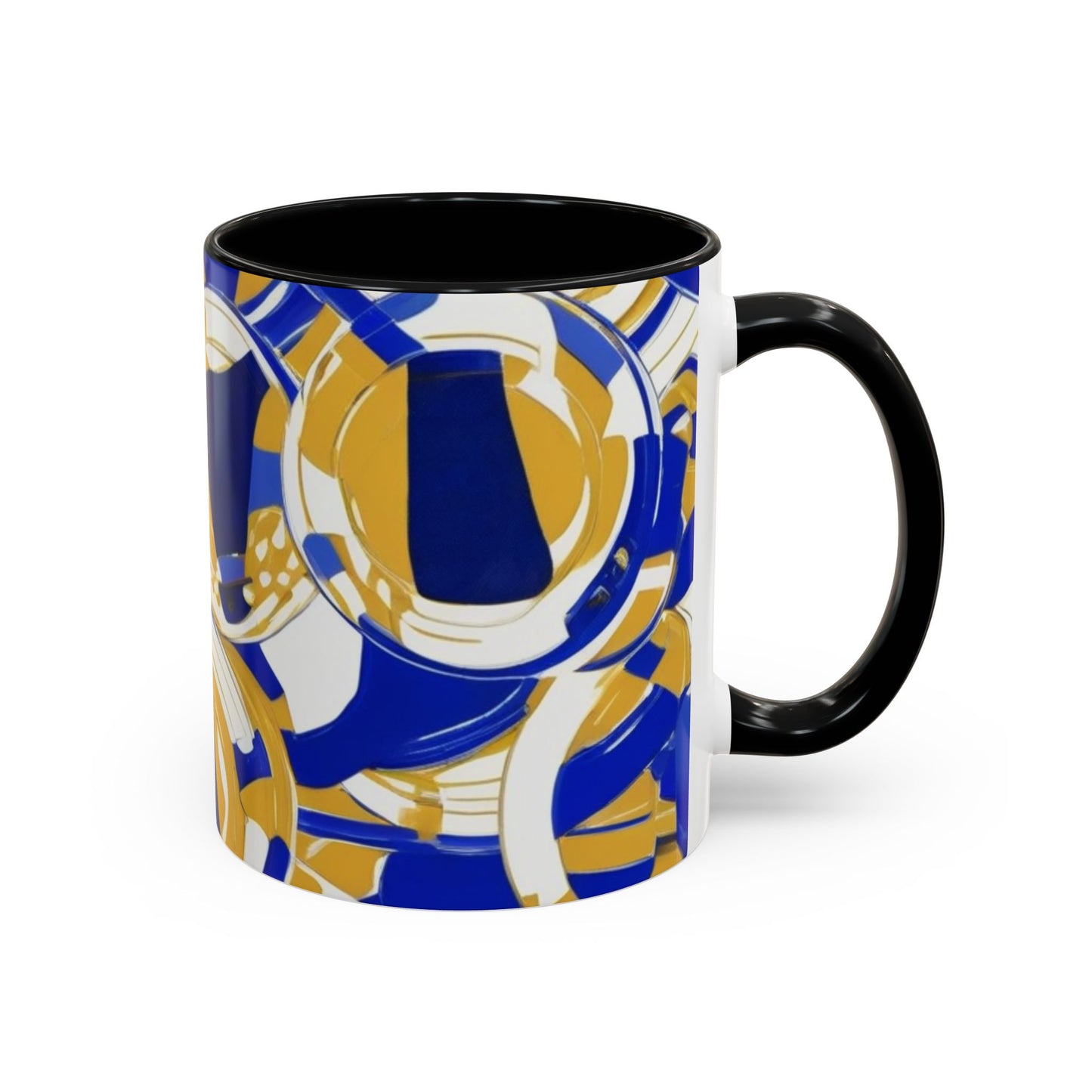 boostlete-field-day-icon-barbell-grainy-line-art-0906 — Accent Mug 11/15oz