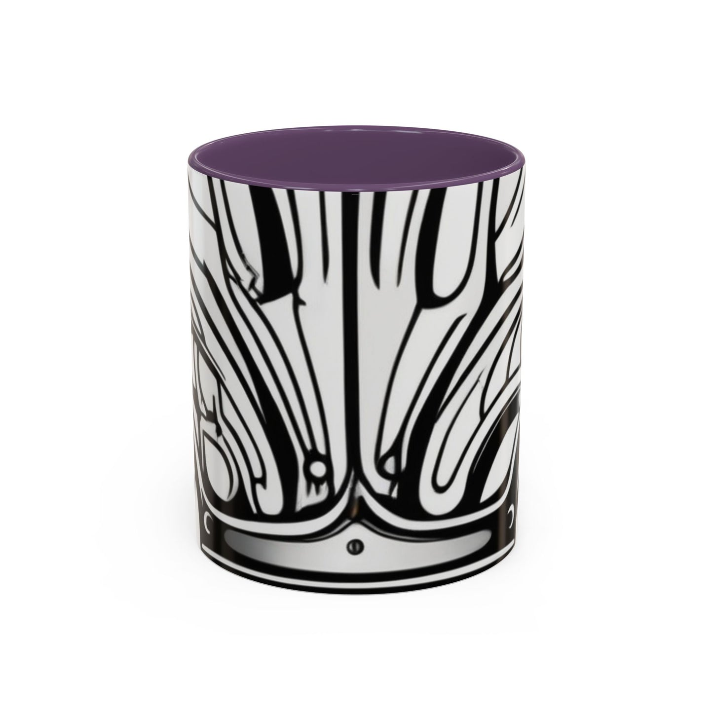 boostlete-boost-mode-icon-crown-offset-line-art-0190 — Accent Mug 11oz/15oz