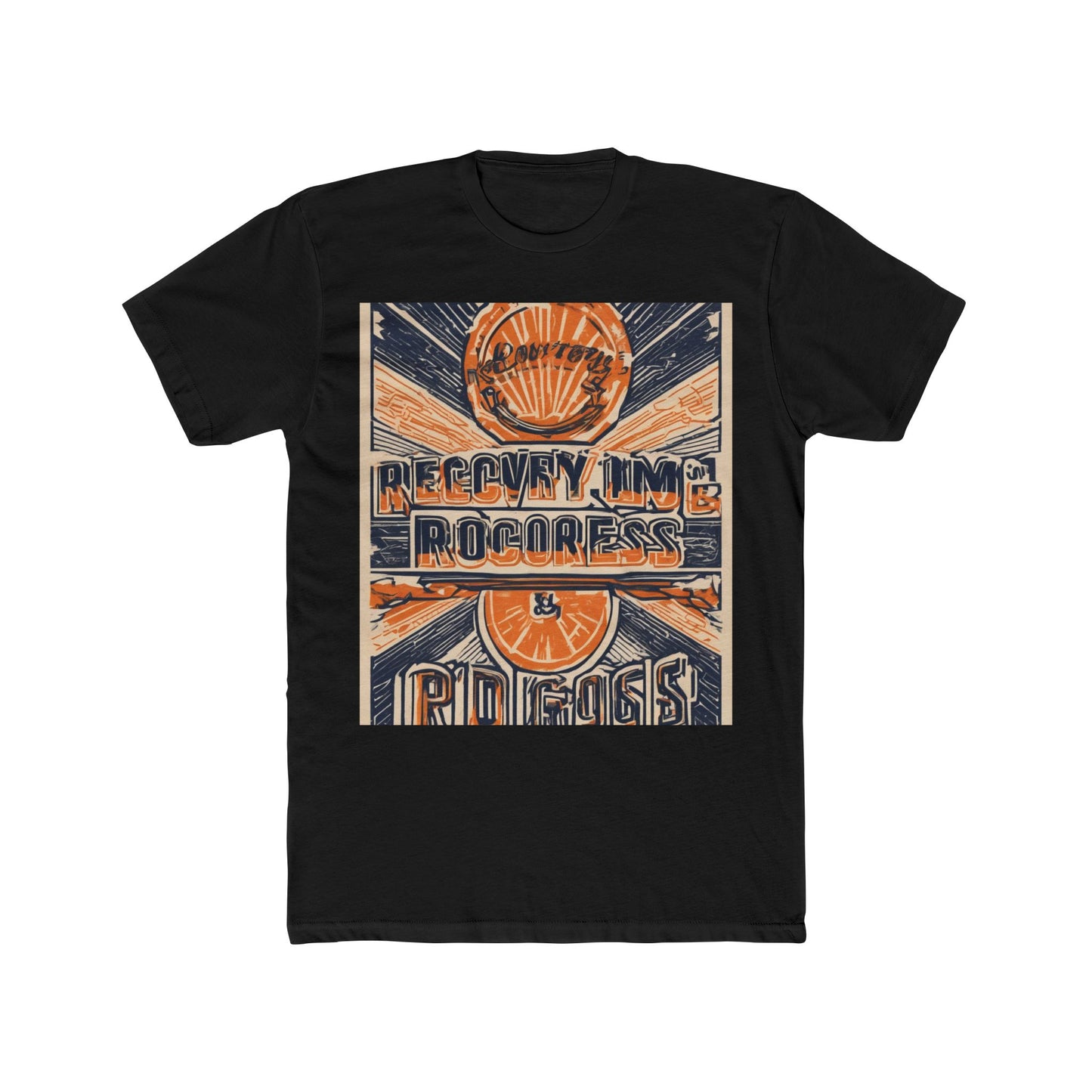 boostlete-boost-mode-type-recovery-progress-outline-over-solid-badge-0161 — Unisex Cotton Crew Tee (NL 3600)