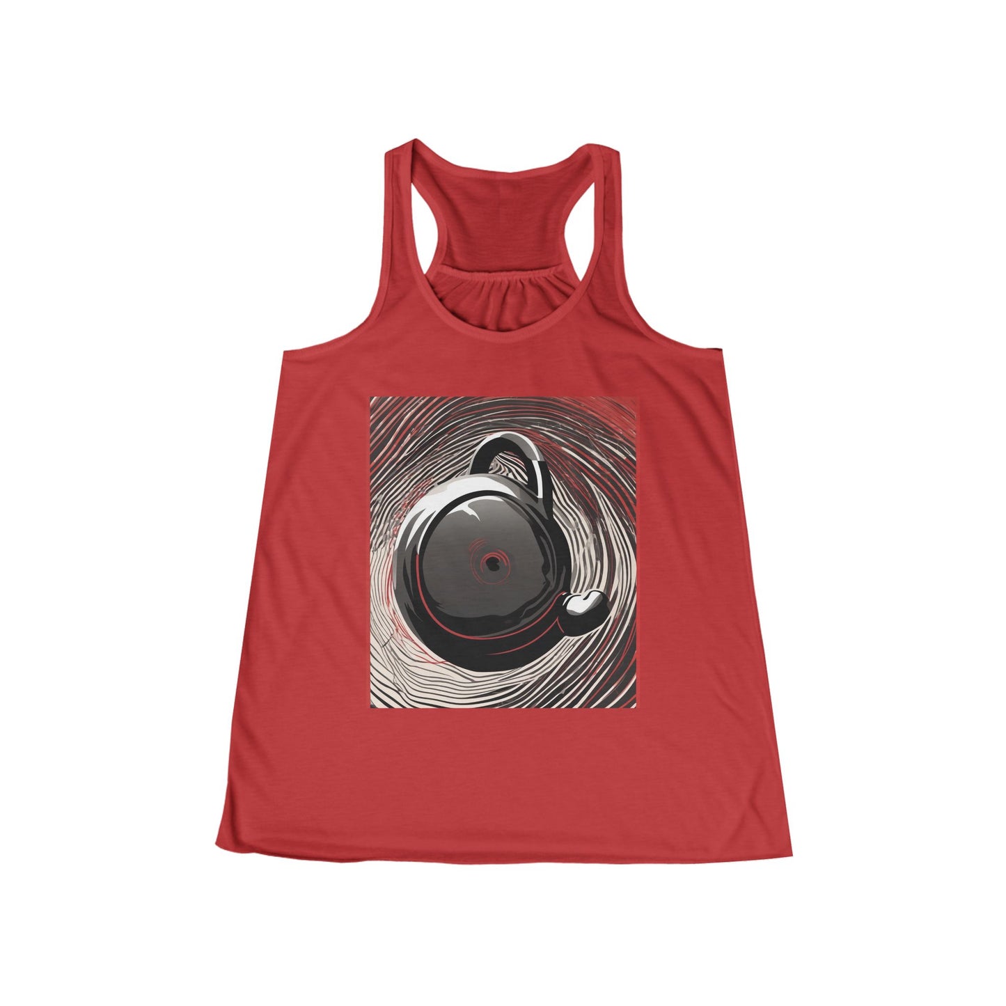 boostlete-am-crew-scene-kettlebell-motion-vector-0224 — Women's Flowy Racerback Tank (B+C 8800)