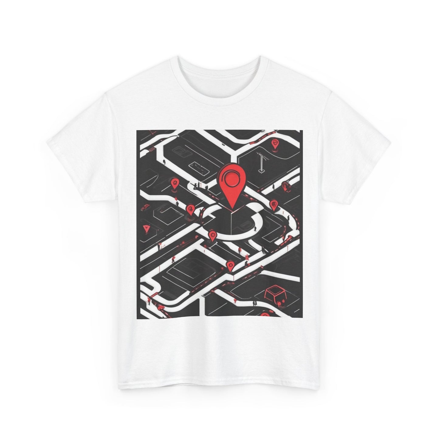 boostlete-am-crew-icon-map-matte-isometric-0094 — Unisex Heavy Cotton Tee (Gildan 5000)