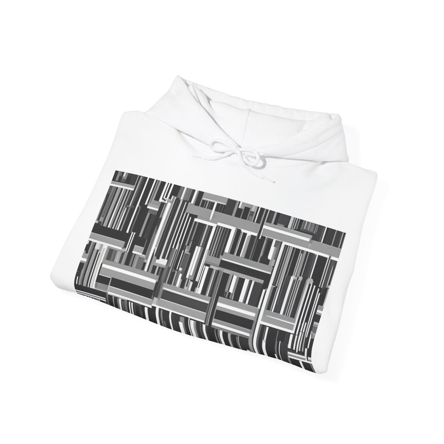 boostlete-recovery-progress-pattern-barcode-isometric-1023 — Unisex Heavy Blend Hoodie (G18500)