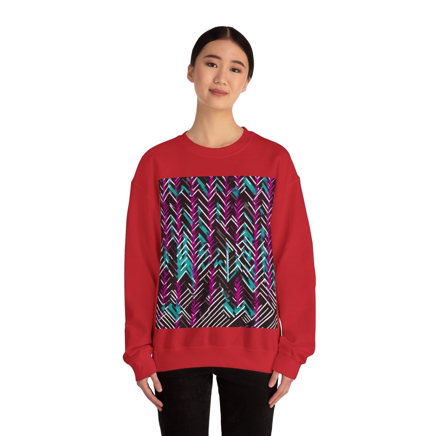 boostlete-recovery-progress-pattern-chevron-retro-0243 — Unisex Heavy Blend Crewneck (G18000)