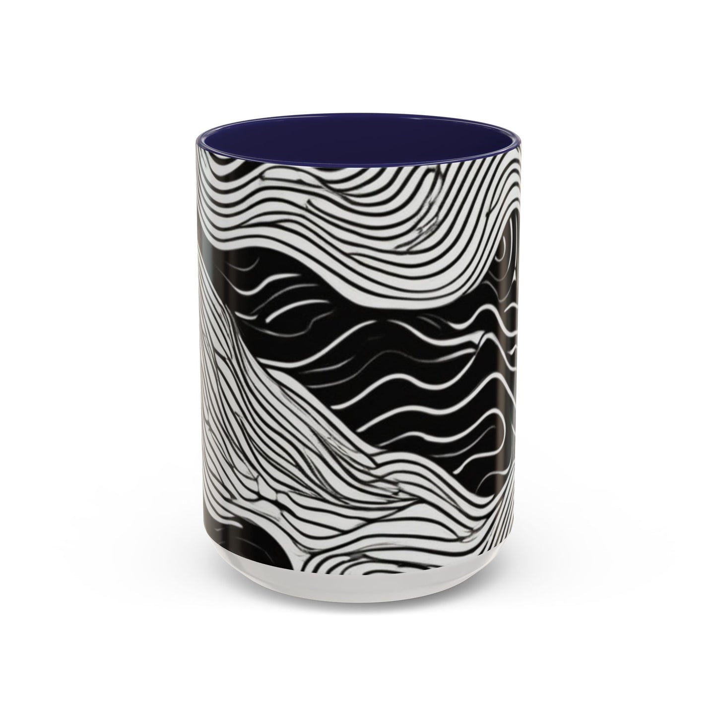 boostlete-field-day-pattern-topographic-line-art-0239 — Accent Mug 11oz/15oz