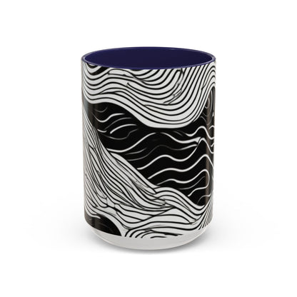 boostlete-field-day-pattern-topographic-line-art-0239 — Accent Mug 11oz/15oz
