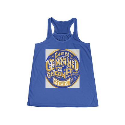boostlete-pr-season-type-earned-not-given-badge-isometric-0105 — Women's Flowy Racerback Tank (B+C 8800)