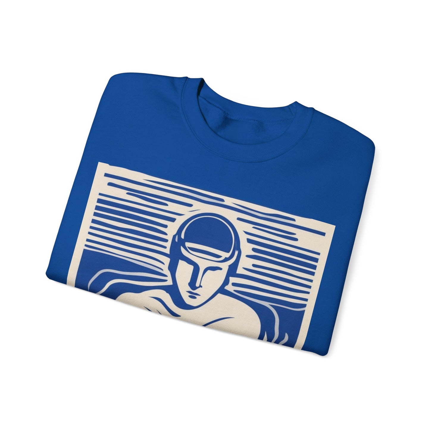 boostlete-boost-mode-icon-swimmer-motion-vector-0062 — Unisex Heavy Blend Crewneck Sweatshirt (Gildan)