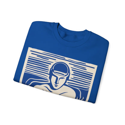 boostlete-boost-mode-icon-swimmer-motion-vector-0062 — Unisex Heavy Blend Crewneck Sweatshirt (Gildan)