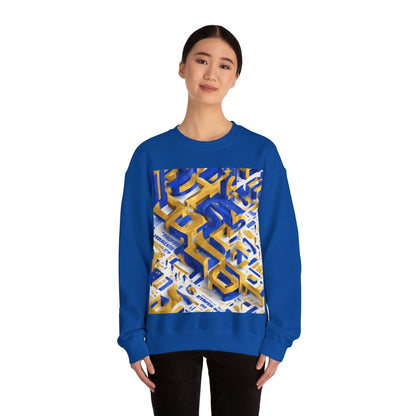 boostlete-iron-intent-type-one-more-rep-arc-isometric-0069 — Unisex Heavy Blend Crewneck Sweatshirt (Gildan)