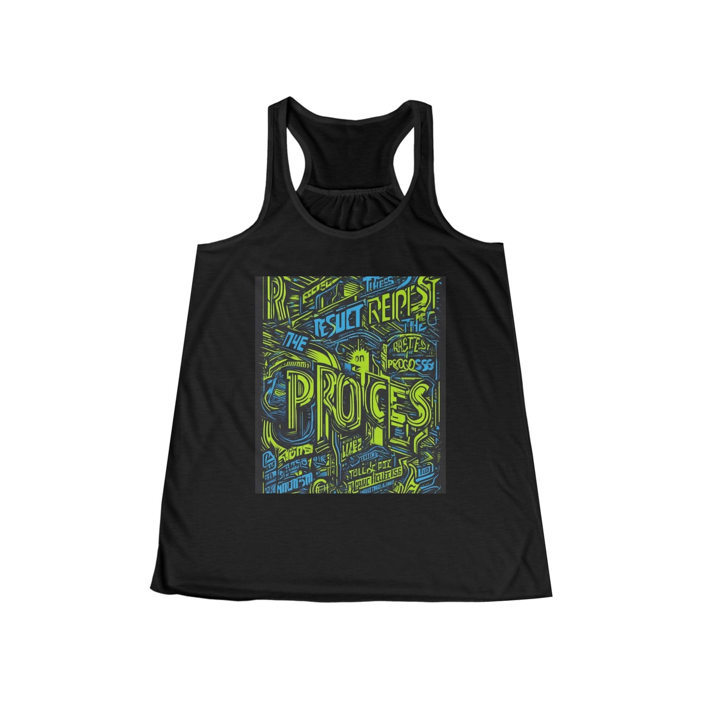 boostlete-rise-grind-type-respect-the-process-big-monoline-0265 — Women's Flowy Racerback Tank (B+C 8800)