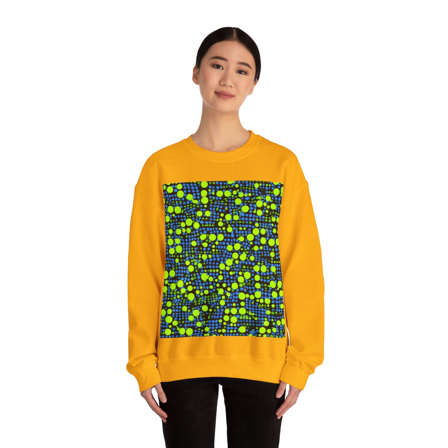 boostlete-mile-by-mile-pattern-dotted-geometric-0071 — Unisex Heavy Blend Crewneck Sweatshirt (Gildan)
