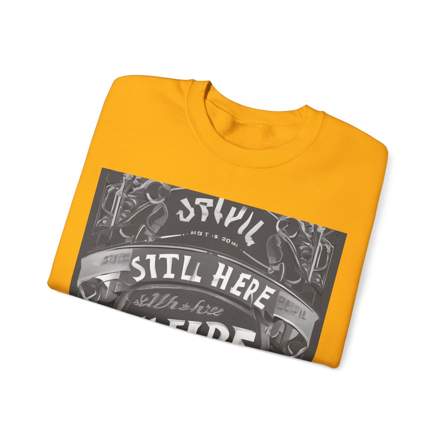 boostlete-recovery-progress-type-still-here-banner-paper-0201 — Unisex Heavy Blend Crewneck Sweatshirt (Gildan)