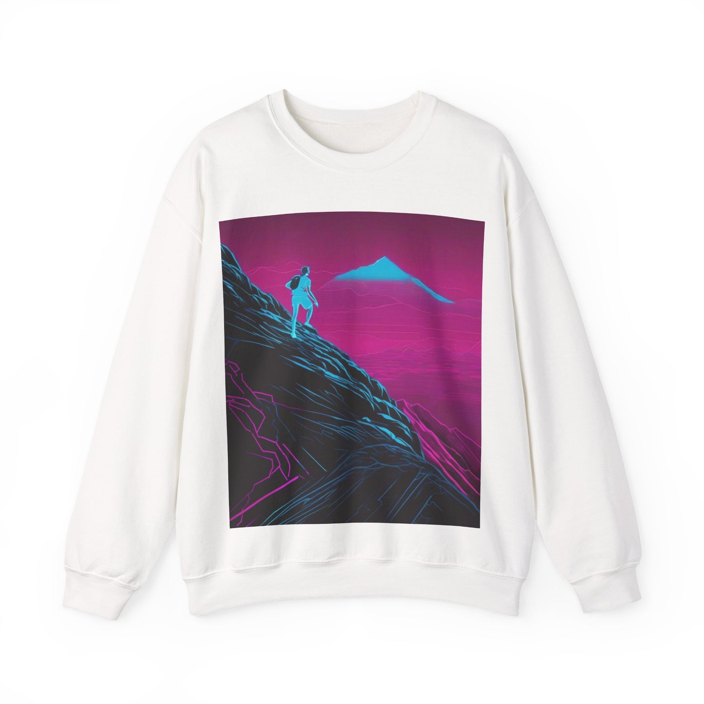 boostlete-boost-mode-scene-trail-neon-blueprint-0832 — Unisex Heavy Blend Crewneck (G18000)