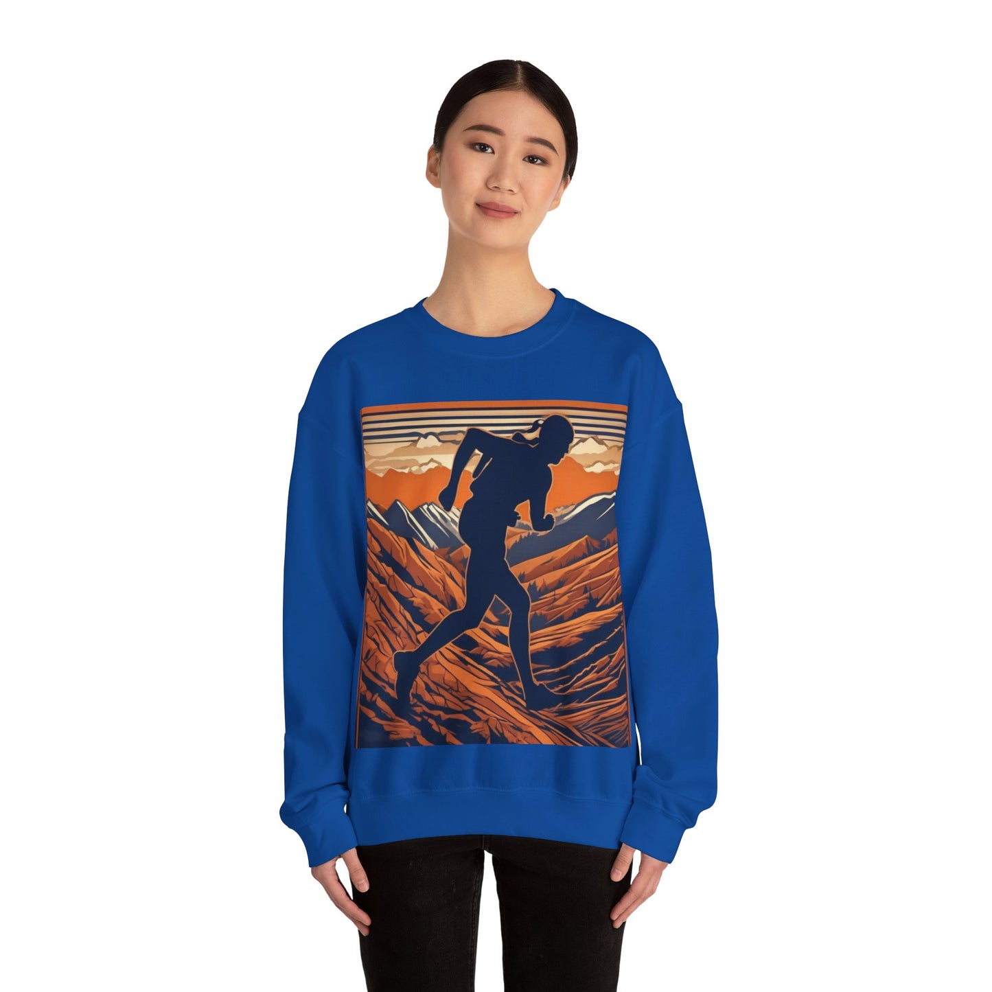 boostlete-iron-intent-scene-trail-3d-retro-0764 — Unisex Heavy Blend Crewneck (G18000)