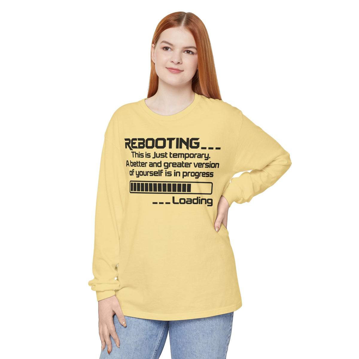 Rebooting Loading Humor Long Sleeve T-Shirt