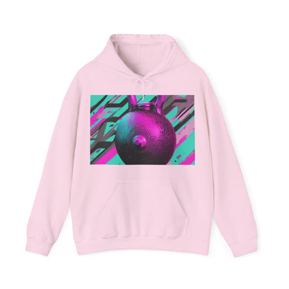 boostlete-mile-by-mile-scene-kettlebell-3d-monoline-1364 — Unisex Heavy Blend Hoodie (G18500)