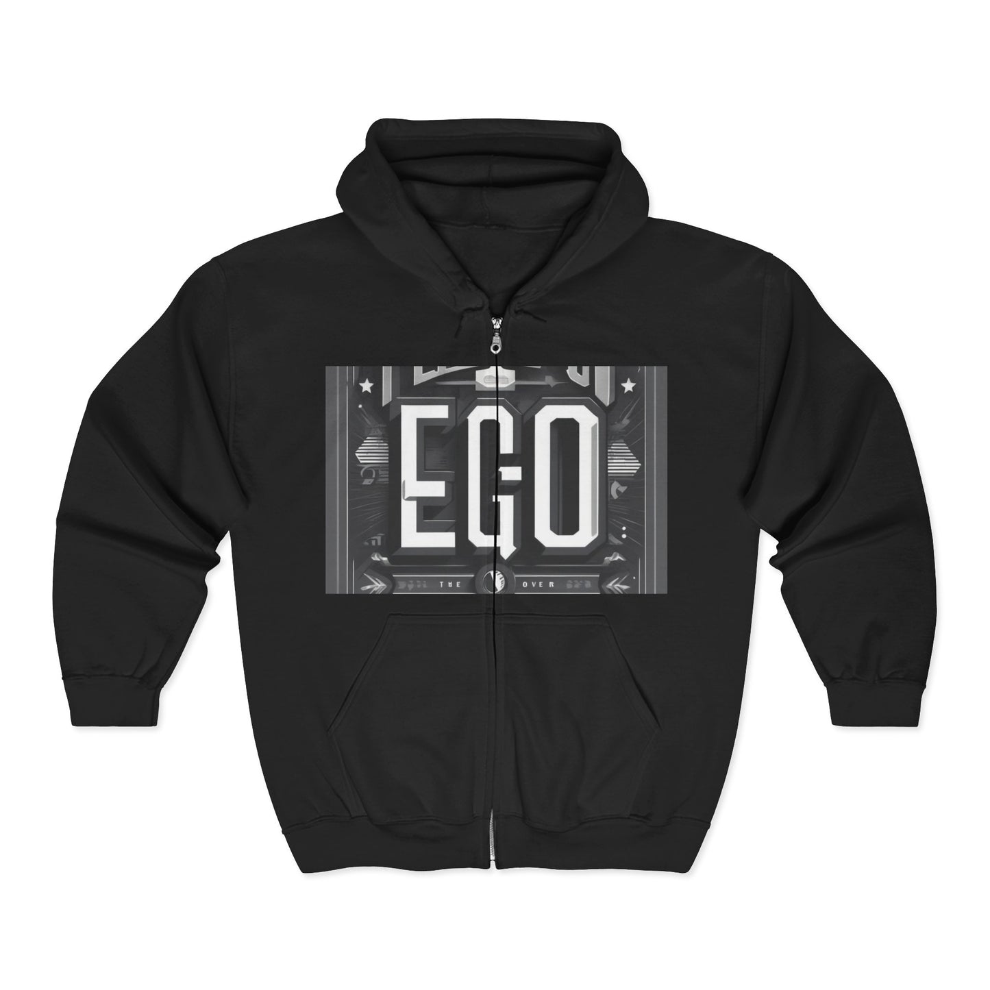 boostlete-mile-by-mile-type-tempo-over-ego-banner-modern-0093 — Unisex Heavy Blend Full-Zip Hooded Sweatshirt