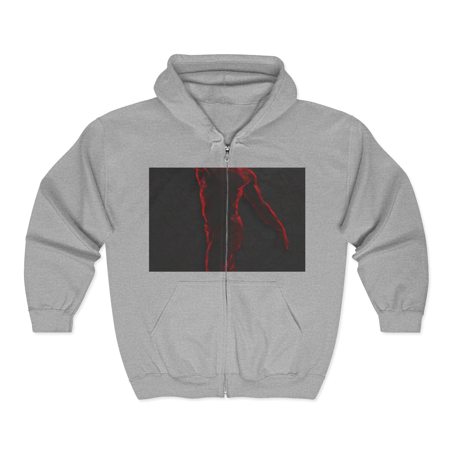 boostlete-rise-grind-scene-yogi-3d-isometric-0204 — Unisex Heavy Blend Full-Zip Hooded Sweatshirt