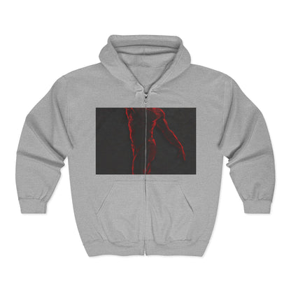 boostlete-rise-grind-scene-yogi-3d-isometric-0204 — Unisex Heavy Blend Full-Zip Hooded Sweatshirt