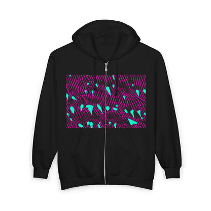 boostlete-am-crew-pattern-dotted-vector-0027 — Unisex Heavy Blend Full-Zip Hooded Sweatshirt