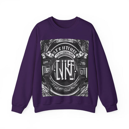 boostlete-am-crew-type-lift-the-standard-banner-engraved-0665 — Unisex Heavy Blend Crewneck (G18000)