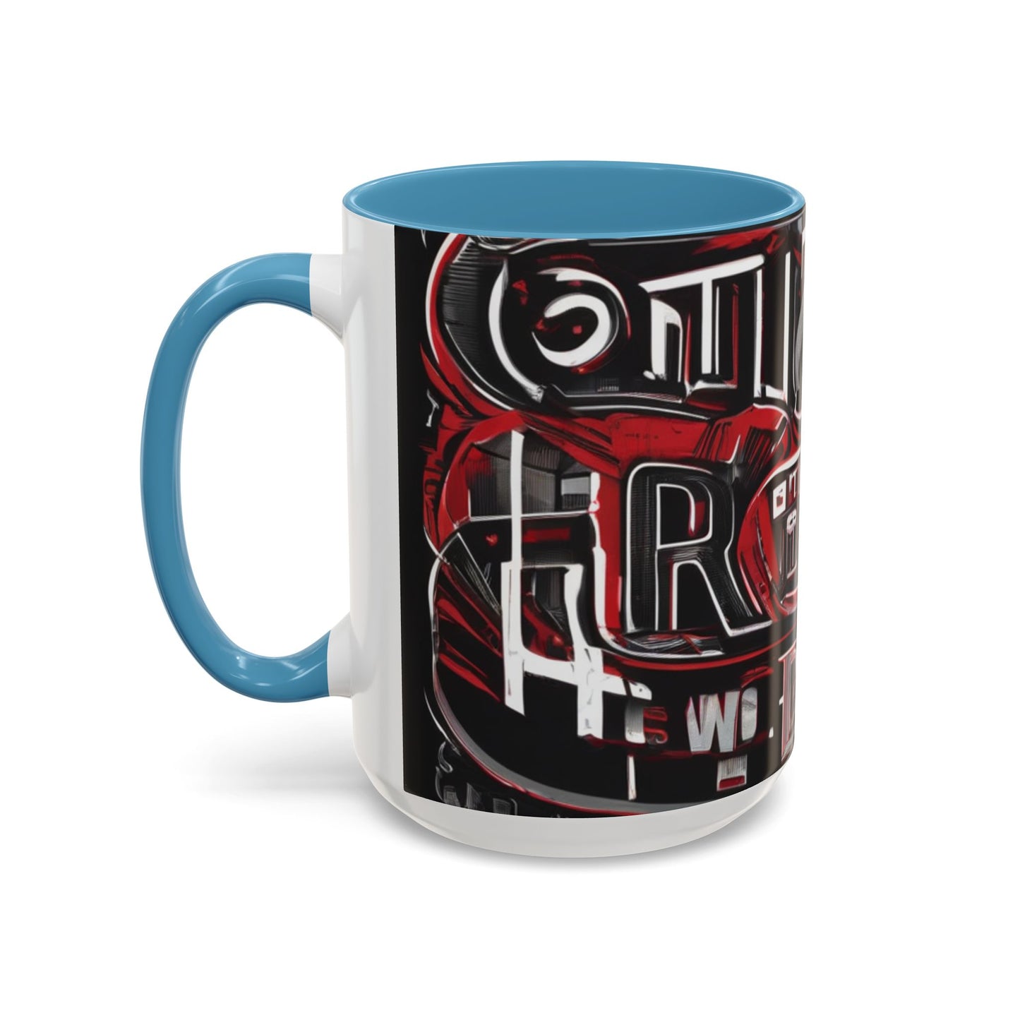 boostlete-boost-mode-type-win-the-day-outline-over-solid-monoline-0477 — Accent Mug 11/15oz