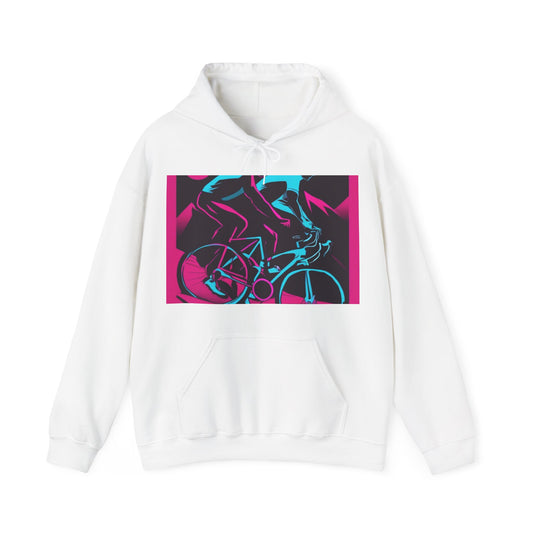 boostlete-rise-grind-scene-cyclist-outline-vector-0868 — Unisex Heavy Blend Hoodie (G18500)