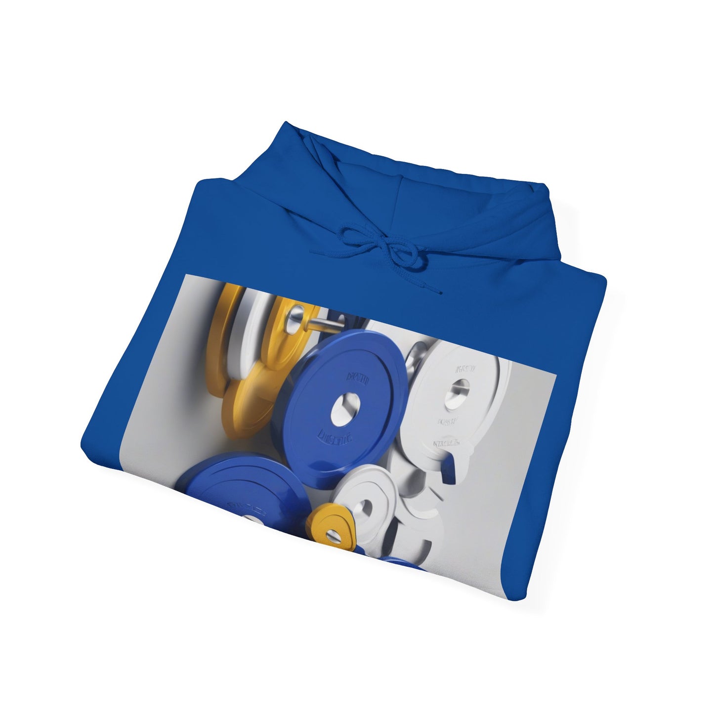 boostlete-field-day-icon-barbell-offset-geometric-0150 — Unisex Heavy Blend Hooded Sweatshirt (Gildan)