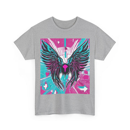 boostlete-am-crew-icon-wings-outline-line-art-0282 — Unisex Heavy Cotton Tee (Gildan 5000)