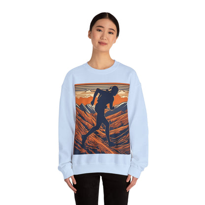 boostlete-iron-intent-scene-trail-3d-retro-0764 — Unisex Heavy Blend Crewneck (G18000)