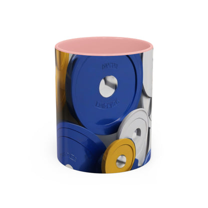 boostlete-field-day-icon-barbell-offset-geometric-0150 — Accent Mug 11oz/15oz