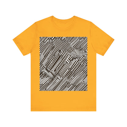 boostlete-mile-by-mile-pattern-barcode-monoline-0059 — Unisex Jersey Short Sleeve (B+C 3001)