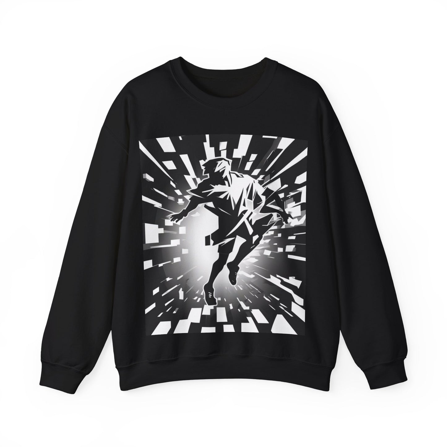 boostlete-am-crew-scene-sprinter-high-modern-0312 — Unisex Heavy Blend Crewneck Sweatshirt (Gildan)