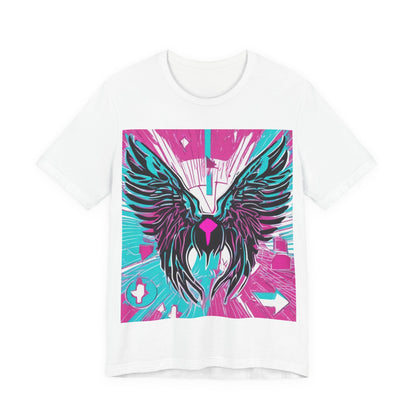 boostlete-am-crew-icon-wings-outline-line-art-0282 — Unisex Jersey Short Sleeve (B+C 3001)