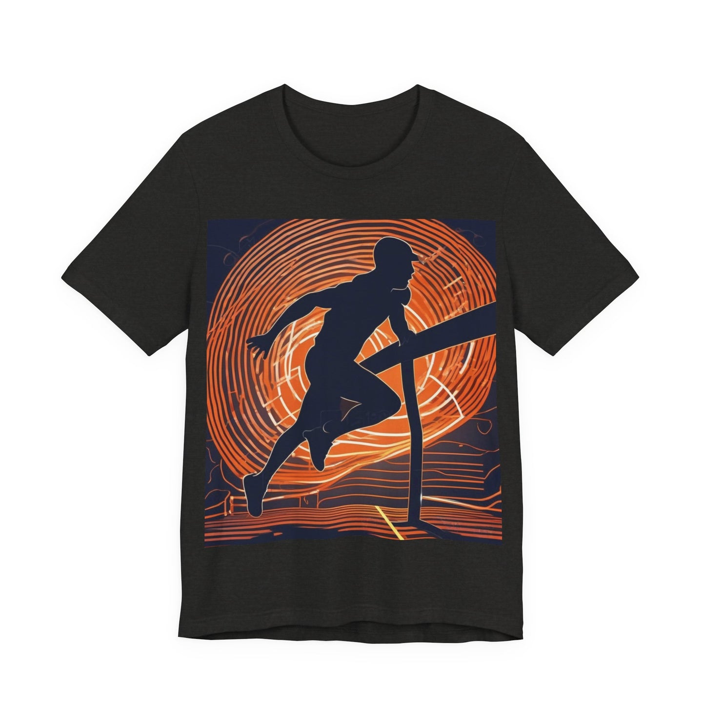 boostlete-iron-intent-scene-hurdler-neon-modern-0264 — Unisex Jersey Short Sleeve (B+C 3001)