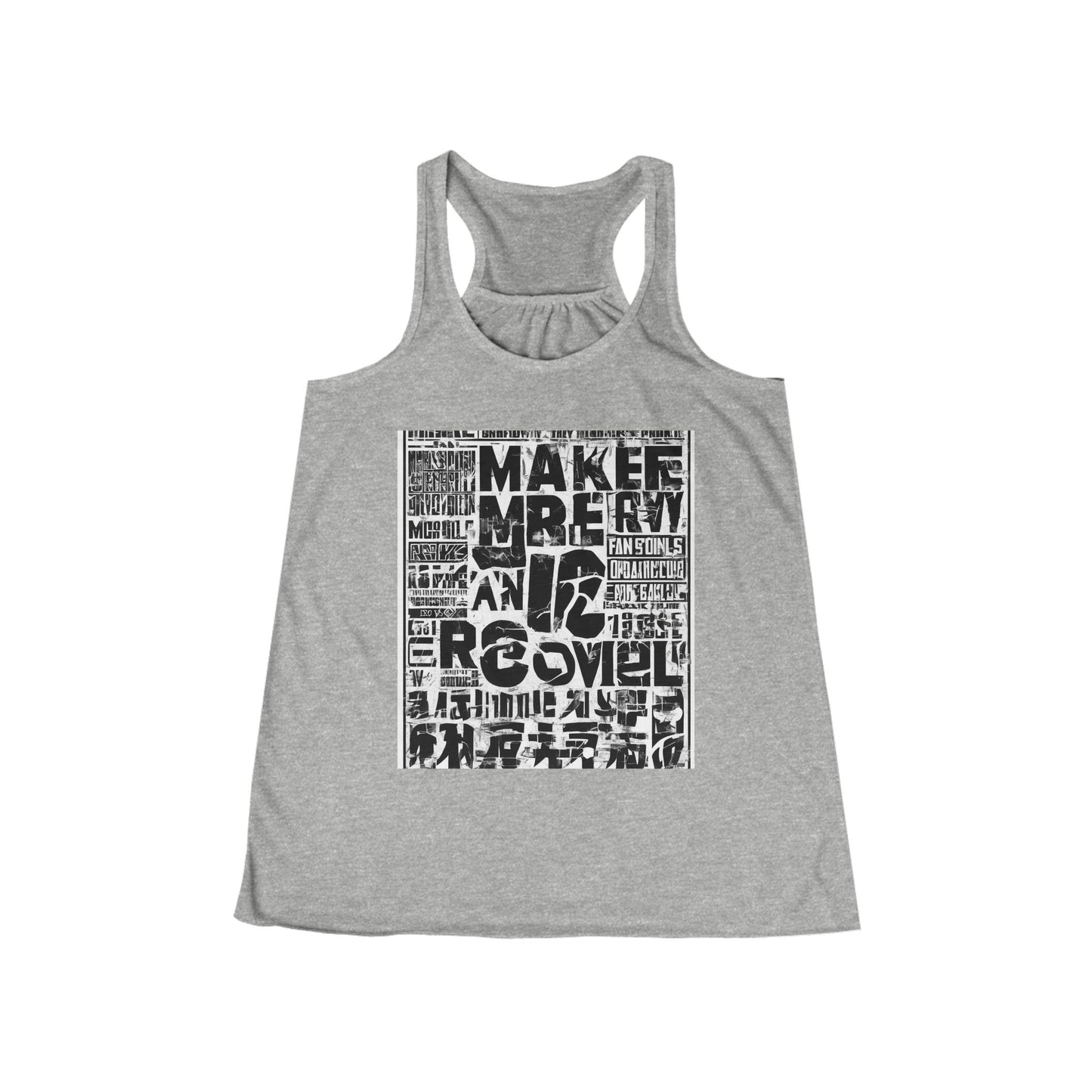 boostlete-iron-intent-type-make-recovery-a-skill-vertical-industrial-0281 — Women's Flowy Racerback Tank (B+C 8800)