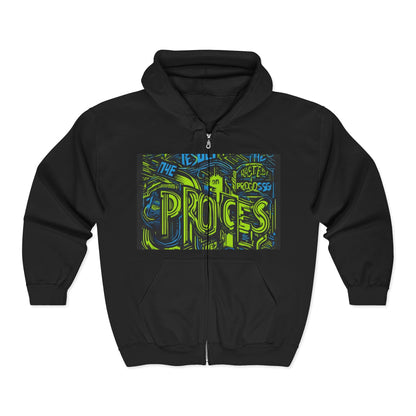 boostlete-rise-grind-type-respect-the-process-big-monoline-0265 — Unisex Heavy Blend Full-Zip Hooded Sweatshirt