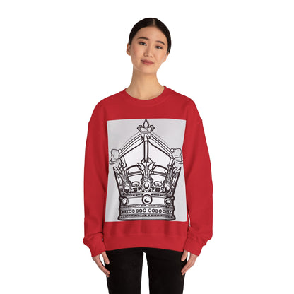 boostlete-quiet-power-icon-crown-outline-badge-0130 — Unisex Heavy Blend Crewneck Sweatshirt (Gildan)