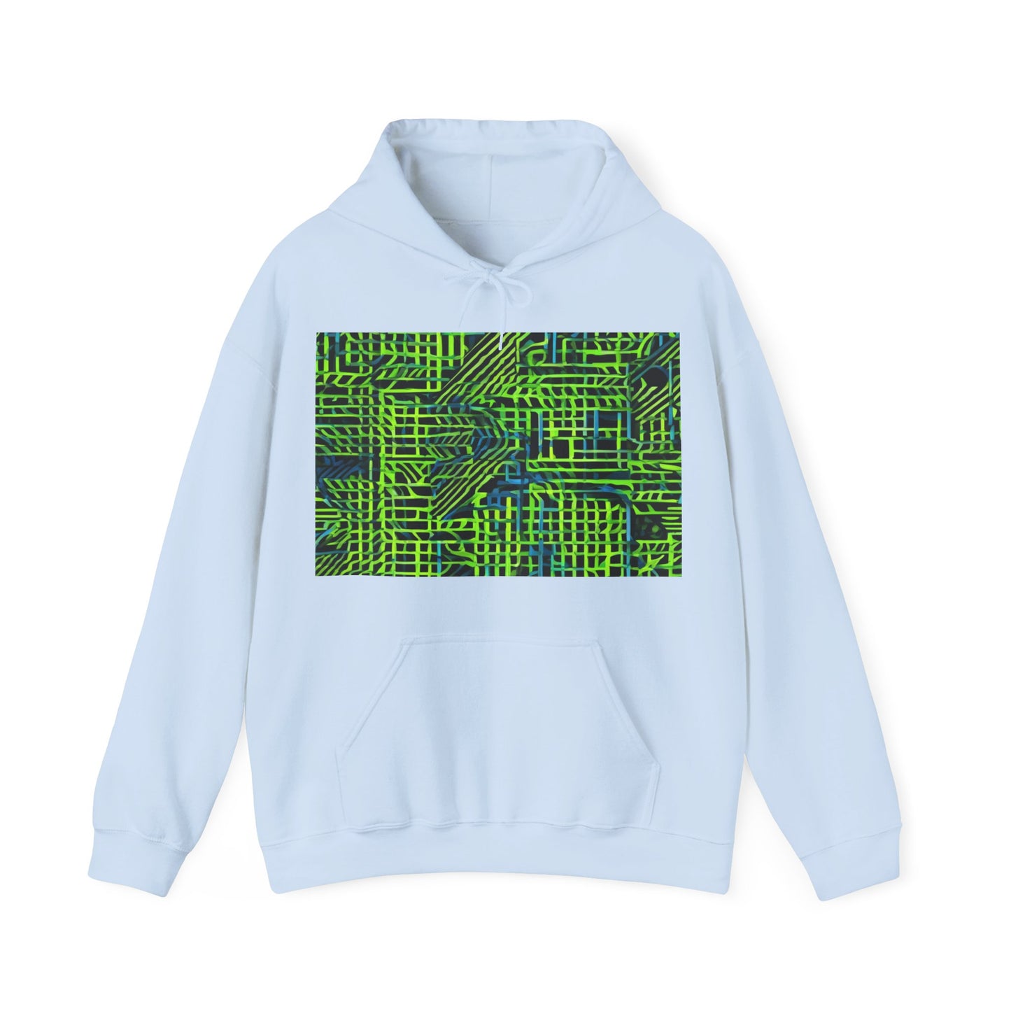 boostlete-quiet-power-pattern-stair-steps-industrial-0751 — Unisex Heavy Blend Hoodie (G18500)