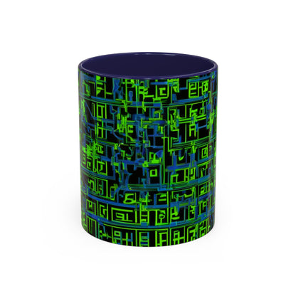 boostlete-mile-by-mile-pattern-plate-number-blueprint-0147 — Accent Mug 11oz/15oz