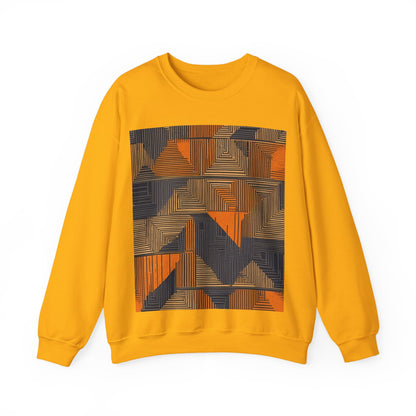 boostlete-field-day-pattern-stair-steps-geometric-0055 — Unisex Heavy Blend Crewneck Sweatshirt (Gildan)