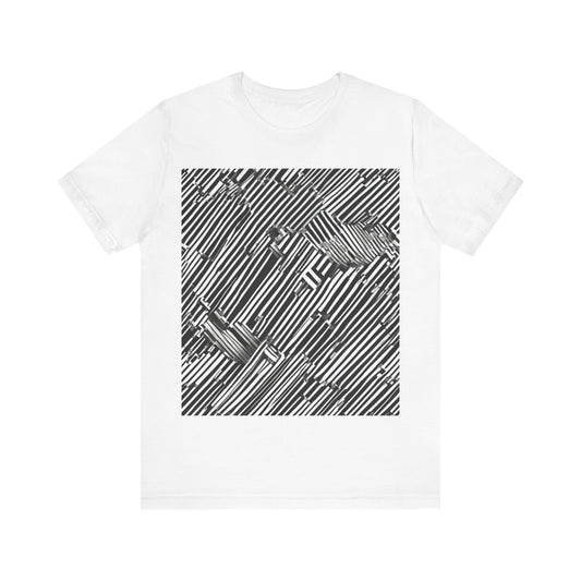 boostlete-mile-by-mile-pattern-barcode-monoline-0059 — Unisex Jersey Short Sleeve (B+C 3001)