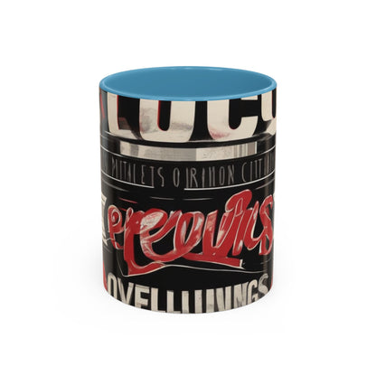 boostlete-mile-by-mile-type-focus-over-feelings-split-retro-0841 — Accent Mug 11/15oz