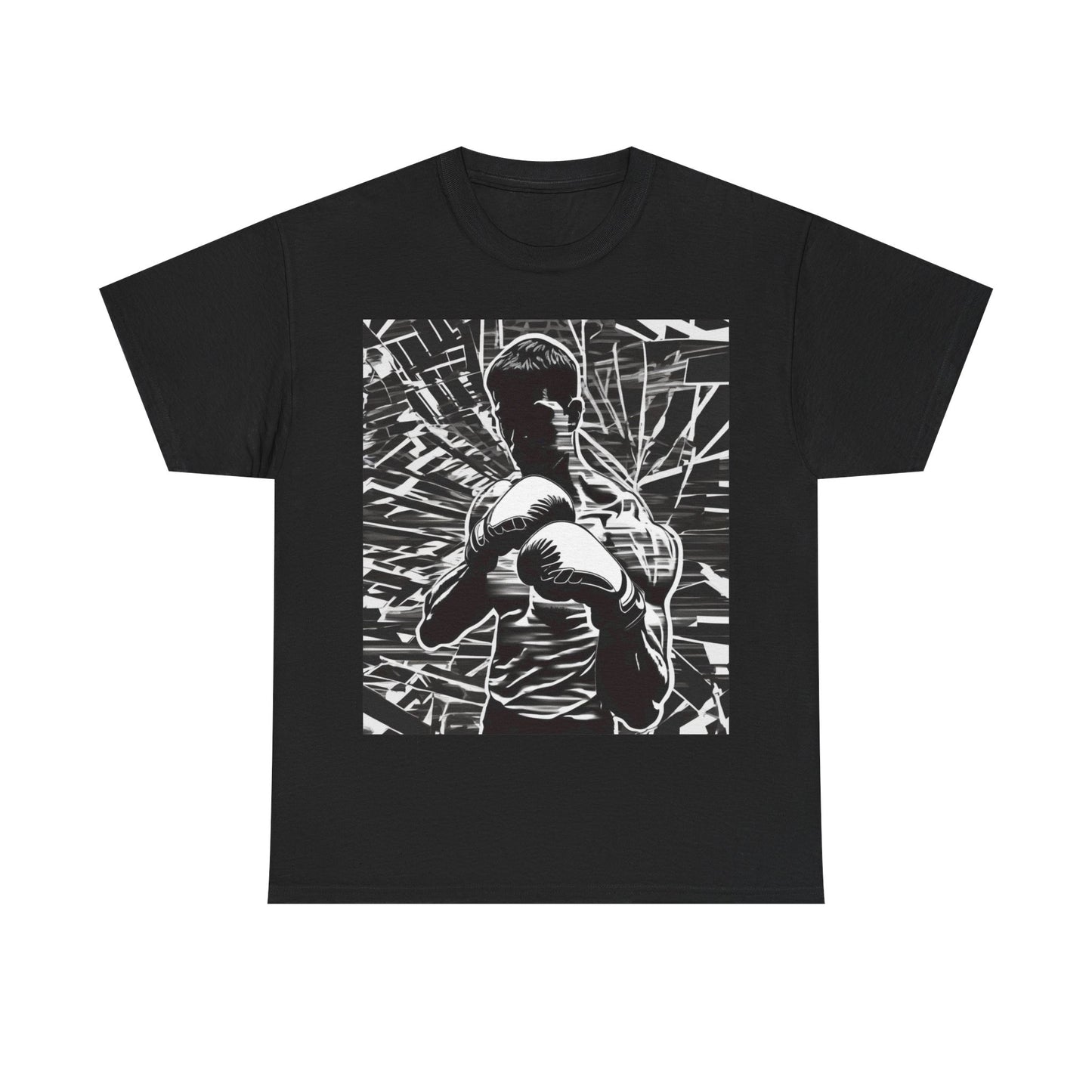 boostlete-boost-mode-scene-boxer-glitch-paper-0084 — Unisex Heavy Cotton Tee (Gildan 5000)