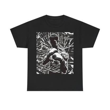 boostlete-boost-mode-scene-boxer-glitch-paper-0084 — Unisex Heavy Cotton Tee (Gildan 5000)