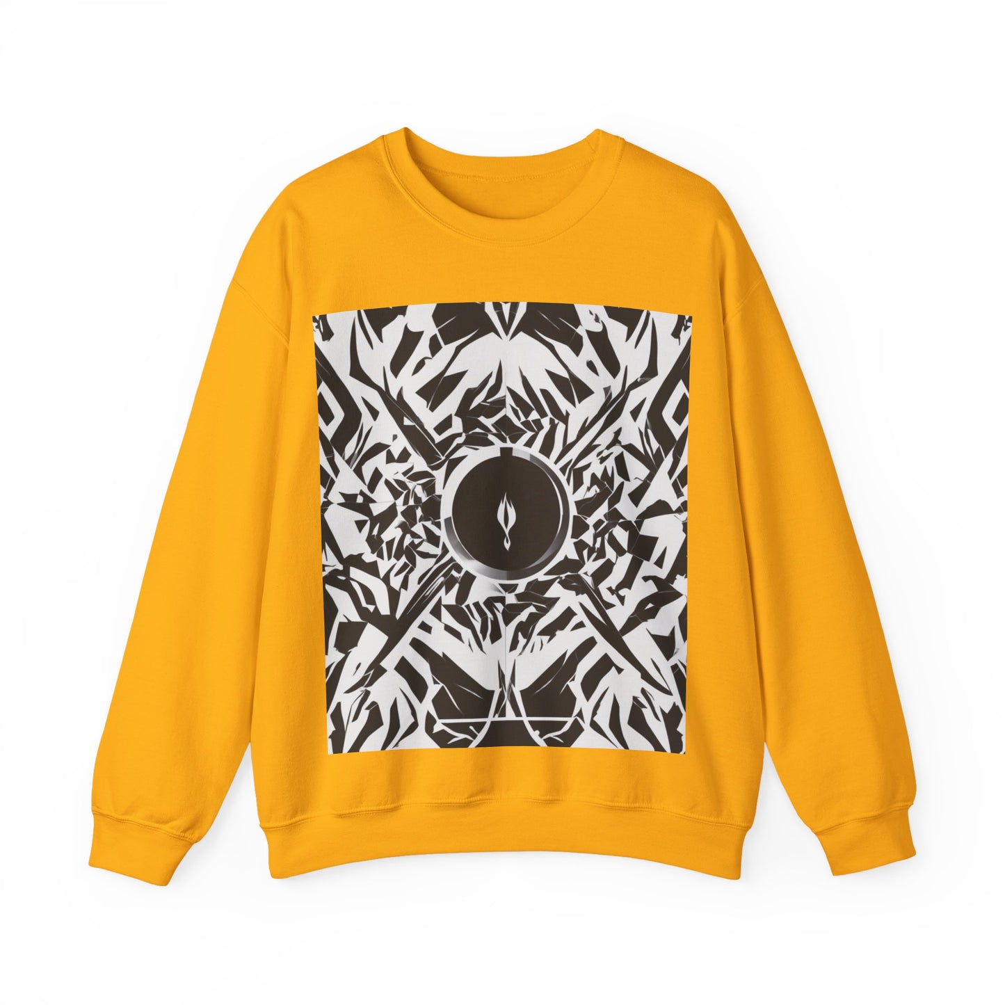 boostlete-am-crew-icon-flame-matte-geometric-0286 — Unisex Heavy Blend Crewneck Sweatshirt (Gildan)
