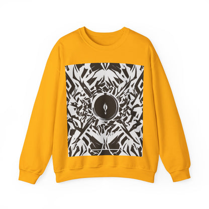 boostlete-am-crew-icon-flame-matte-geometric-0286 — Unisex Heavy Blend Crewneck Sweatshirt (Gildan)